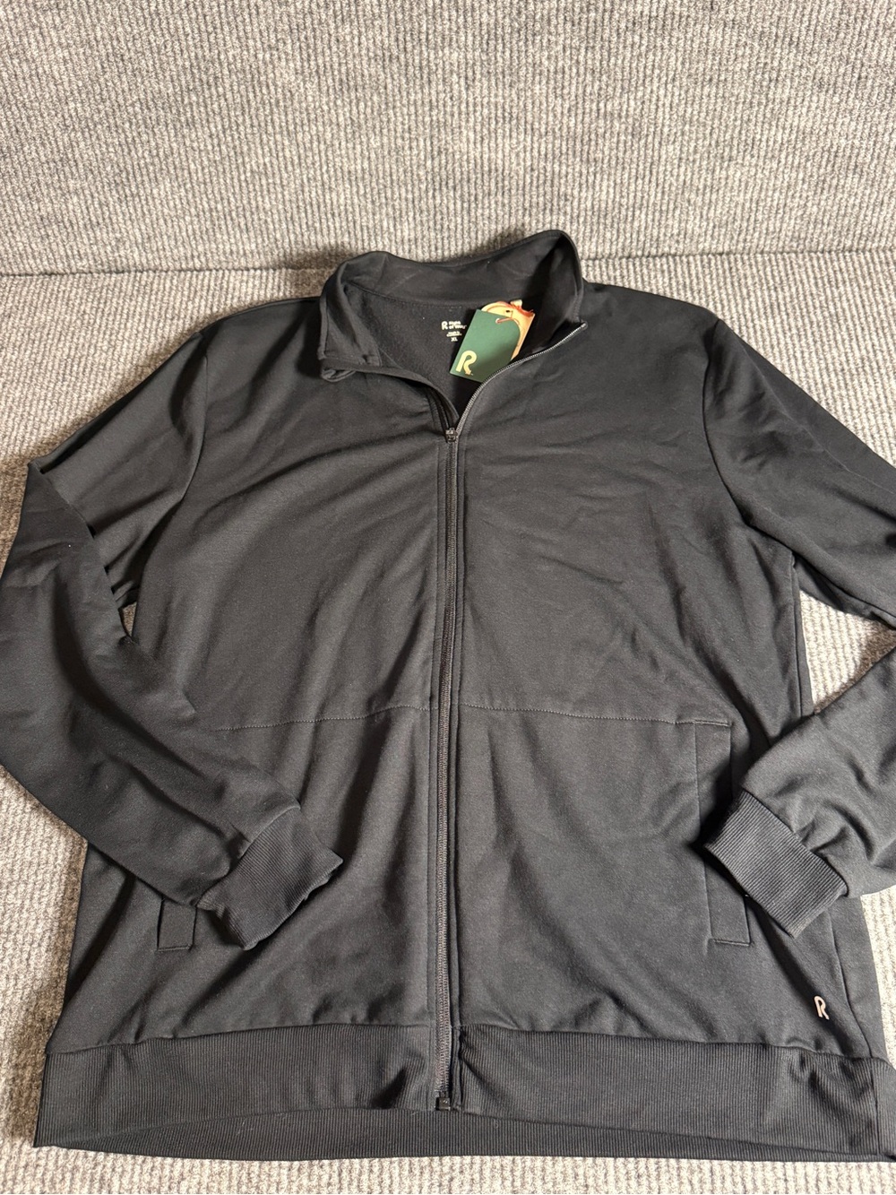 NWT R.O.W. Men's Black Full-Zip Mock Neck Track Jacket Size XL